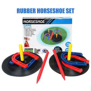 Utdoor-orseshoes de goma, 4 dow, 2 egegs 2 Rubber ATS 2 Red plástica - Product Image 2