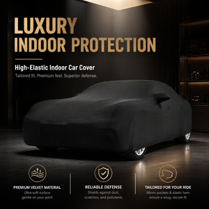Luxury Stretch Satin Indoor Car Cover Dust Proof Soft Car Cover for Underground Garage Auto Vehicle - Product Image 1