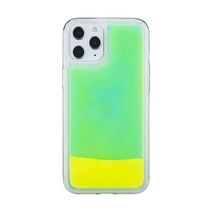 Néon lumineux Sable Coques Pour iPhone 12 11Pro MAX XR XS Max X Lueur Dans <span class=keywords><strong>Le</strong></span> Foncé Liquide Scintillant couverture de téléphone - Product Image 4