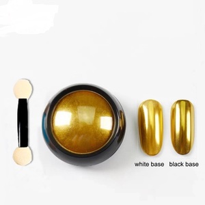 ผงโครเมี่ยมมิเรอร์คุณภาพสูงสำหรับทำเล็บ ผงเคลือบสีเอฟเฟกต์กระจกวิเศษ หลายสี หรูหรา สีทอง - Product Image 3