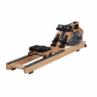 Máquina de Remo de Interior de Grado Gimnasio, Resistente al Agua, Construcción de Madera de Roble, Certificación CE, Monitor Digital Ergonómico, Ejercicio de Cuerpo Completo