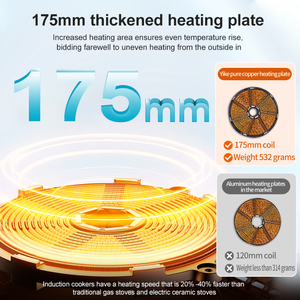 Kompor Induksi Tahan Air 2 Tungku dengan Tombol Sentuh Terintegrasi, Casing Besi, dan Pengaturan Suhu - Product Image 2