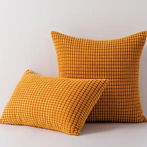 Nordic Style Plush Throw Pillows Square Solid Color Cotton Velvet <b>Cushions</b> Home Decor Pillow Inserts Included - Product Image 3