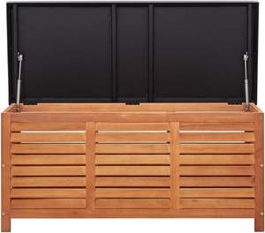 Boîte <span class=keywords><strong>de</strong></span> <span class=keywords><strong>jardin</strong></span> solide en bois d'<span class=keywords><strong>eucalyptus</strong></span> pour jouets/coussins/tampons/accessoires/outils <span class=keywords><strong>de</strong></span> piscine, banc <span class=keywords><strong>de</strong></span> <span class=keywords><strong>jardin</strong></span>, <span class=keywords><strong>coffre</strong></span> <span class=keywords><strong>de</strong></span> coussin, 117x50x55 cm - Product Image 4