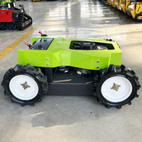 Tondeuse à gazon robotisée 4 roues motrices certifiée CE |   2000W 4 temps (essence/électrique) |   Autonome et télécommandé |   Éjection arrière à rotation nulle