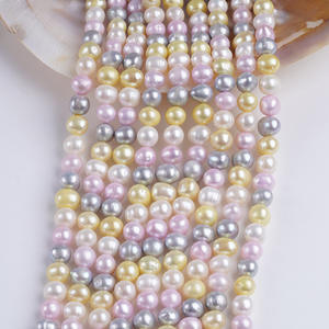 Perlas Sueltas Blancas de Agua Dulce Naturales de 9-10 mm, Material para Joyería Hecha a Mano, Perlas Dispersas sin Taladrar, Perlas Desnudas al por Mayor - Product Image 5