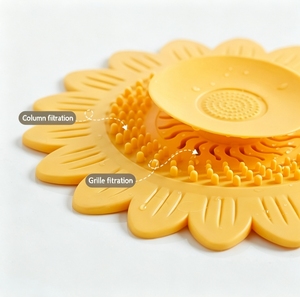 Couvre-drain de sol de cuisine en silicone en forme de tournesol, personnalisé, pratique, anti-odeur et anti-insectes, pour ustensiles de salle de bain - Vente en gros - Product Image 3