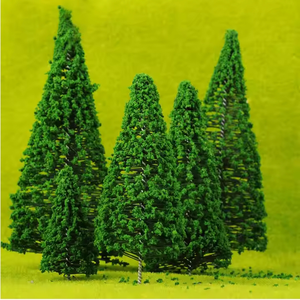 Micro paysage bricolage fait à la main architectural sable Table matériaux ensemble pin arbre Simulation en bois plastique décor à la maison pour le bureau - Product Image 4