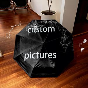1 Parapluie Pliant Gothique Personnalisé avec Photo, Sans Minimum de Commande, Cadeau Personnalisé avec Image Sombre, Impression UV, Ombrello Personnalisato - Product Image 2