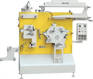 Máquina de impresión flexográfica de etiquetas de doble cara de 155mm de ancho y 4 colores, cinta de satén de poliéster, máquina impresora flexográfica para ropa