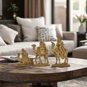 Fait à la main 3D Intérieur Maison Décor De Noël Nativité Trois Rois Catholique Figurines Religieuses Art Cadeau Article Peinture Résine Artisanat - Product Image 1