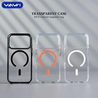 VAWI B375 Grosir Casing HP Transparan PC untuk iPhone 17 Pro Max, Casing HP Magnetik Anti Benturan, Pelindung HP Transparan