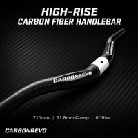Guidon de trottinette électrique Carbonrevo réglable en hauteur, léger, installation facile, pièce de mise à niveau