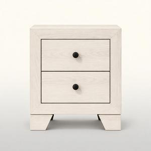 Modern <b>White</b> <b>Bedside</b> Cabinet Premium <b>Wooden</b> Nightstand Malaysian Factory Direct Bedroom Storage Side <b>Table</b> for Home - Product Image 1