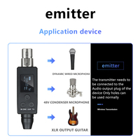 Système de microphone sans fil UHF XLR avec émetteur et récepteur, compatible avec micro, carte son, table de mixage, système de sonorisation, amplificateur