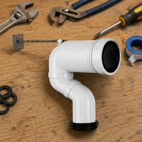 PULATU Connecteur de cuvette de toilettes S-Trap blanc flexible, certifié WaterMark, anti-corrosion, écologique, facile à installer – Meilleures ventes