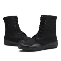 Bottes de combat en toile Offre Spéciale formation chaussures de sécurité taille haute pour hommes et femmes chaussures en toile chaussures d'extérieur semelle en caoutchouc