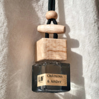 Bouteille en verre noire vide de luxe de 5ml 8ml 10ml Diffuseur d'huiles essentielles de voiture Parfum Désodorisant Bouteille de parfum avec bouchon carré