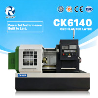 Torno CNC Horizontal Automático de Alta Precisión CK6140, Centro de Torneado de Bancada Plana con 400 mm de Recorrido sobre la Bancada para Piezas de Metalurgia