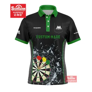 Fashion gold and black breathable dart jersey shirt design for dart