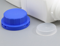 Bouteille chimique carrée en plastique HDPE AYEROXO CS01, 250 ml, 500 ml, 750 ml, 1000 ml, à large ouverture, avec bouchon inviolable