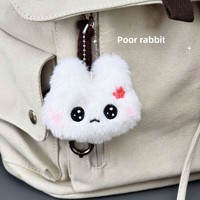 Mignon et Adorable Mini Lapin en Peluche Sonore, Pendentif Breloque pour Sac de Couple, Porte-clés, Accessoire Ultra Doux