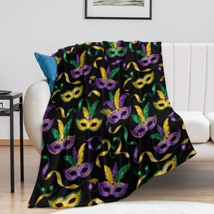 Couverture en flanelle colorée pour carnaval, couverture de sieste, lavable en machine, résistante à la décoloration, pour la chaleur hivernale, impression personnalisée - Product Image 6