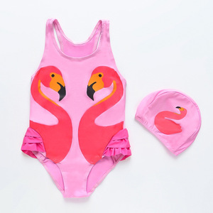 Bañador floral para bebé y niña, traje de baño de una pieza con correa de volantes, servicio oem - Product Image 1