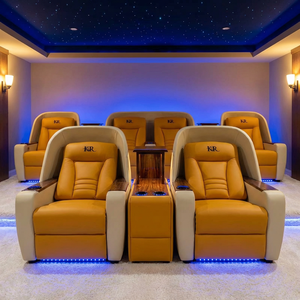 Sillón Reclinable Eléctrico <span class=keywords><strong>de</strong></span> Cuero Moderno y Lujoso, Mueble Popular para Cine en Casa con Logotipo Personalizable - Product Image 2