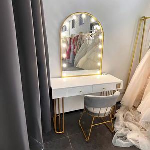 Table de maquillage studio avec lumières Table de maquillage professionnelle pour maquilleur Photographie de mariage Magasin de beauté Studio <span class=keywords><strong>Dressing</strong></span> spécial - Product Image 2