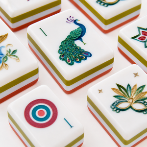 Ensemble de <span class=keywords><strong>Mahjong</strong></span> de Luxe Personnalisé en Acrylique avec Tuiles Orange pour Cadeaux de Casino, Achat en Gros, ODM, OEM - Product Image 2