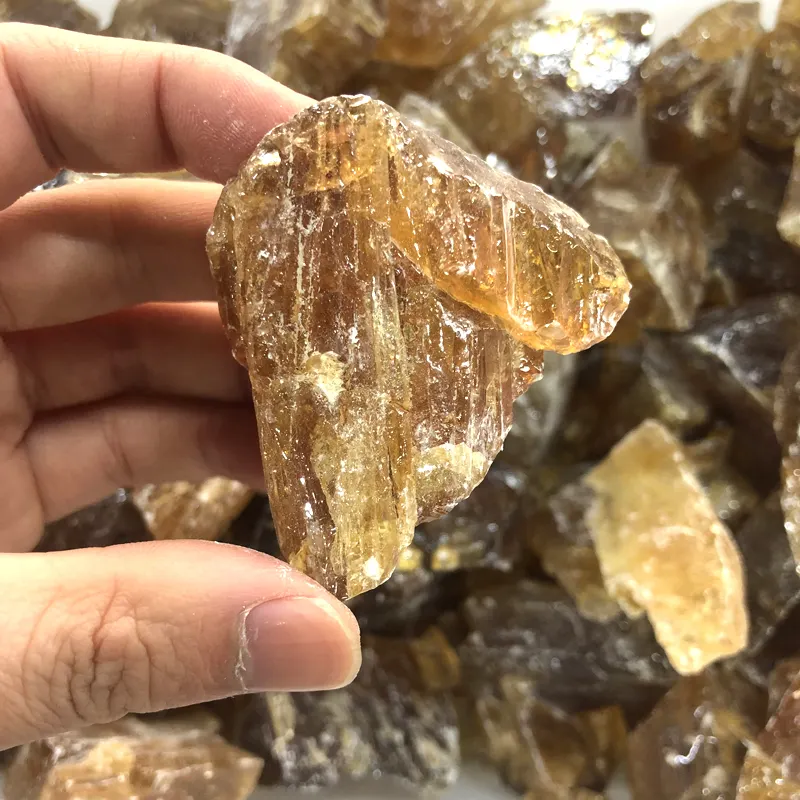 Natural Crystal Quartz Amber Calciet Minerale Specimen Ruwe Steen