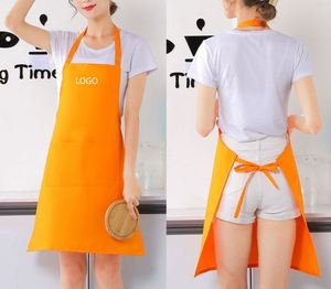 Customized Logo 2 <b>Aprons</b> Cooking With Pockets for Women Men Chef <b>Kitchen</b> <b>Apron</b> Bbq Adult Bibs Cloth - Product Image 2