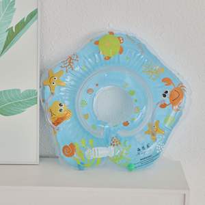 Anillo de natación inflable para bebés de 0 a 24 meses, diseño de dibujos animados con válvula de seguridad y correa ajustable - Product Image 4