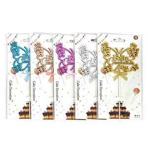 Adorno para Pastel de Cumpleaños con Corona de Mariposa de Plástico Chapado en Oro, Feliz Cumpleaños, Decoración para Fiesta de Cumpleaños en Español, 3D, Precio de Fábrica - Product Image 3