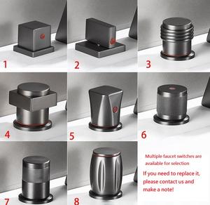 Ensemble de robinets de douche HOMEDEC 5 pièces, robinet de baignoire à montage sur pont avec <span class=keywords><strong>douchette</strong></span> <span class=keywords><strong>extractible</strong></span> - Product Image 5