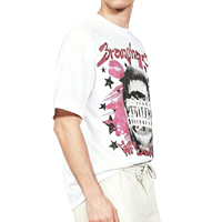 T-shirt Oversize 100% Coton OEM 230 GSM Grammage Lourd Épaules Tombantes Impression Graphique Personnalisée Fournisseur de Vêtements Streetwear