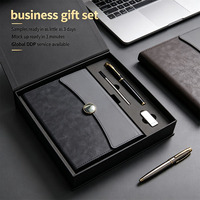 Offre Spéciale : Coffret Cadeau d'Entreprise en Cuir PU Gaufré avec Carnet, Stylo, Clé USB et Recharges – Idéal pour Anniversaire et Promotion (OEM)