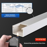 En gros, chemin de câbles industriel carré en PVC ignifuge en forme de U, gris, pour montage en surface, pour tuyaux en plastique