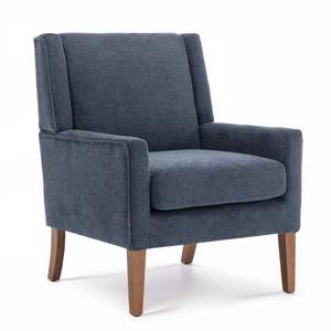 Fauteuil d'appoint moderne durable avec dossier solide en tissu, idéal pour salon, chambre à coucher, lecture, mobilier de maison - Product Image 1