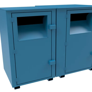 批发定制镀锌钢服装容器慈善收藏捐赠滴箱二手衣服垃圾箱 - Product Image 6