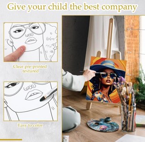 Thiết kế mới 20*25cm trước khi rút ra vải bông DIY VảI Kéo dài trước khi rút ra kéo dài phác thảo Vải vẽ bảng - Product Image 6