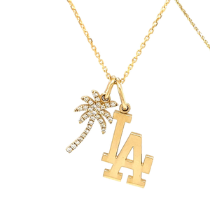 Délicat <span class=keywords><strong>LA</strong></span> palmier pendentif collier <span class=keywords><strong>boho</strong></span> plage bijoux <span class=keywords><strong>LA</strong></span> sport amant collier cadeau d'anniversaire mode populaire - Product Image 1