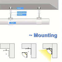 Vente en gros de profilés encastrés en aluminium à LED pour bandes lumineuses Armoire Armoire Boîtier de lumière linéaire Rail de montage intégré