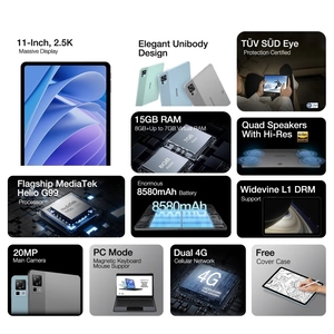 Estreno Mundial de la Tablet DOOGEE T30 <span class=keywords><strong>Pro</strong></span>, MediaTek Helio G99, 11'', 2.5K, Certificación TUV, 8GB+256GB, 8580mAh, Cámara Principal de 20MP, Android 13 - Product Image 4