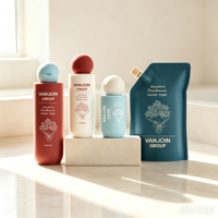 Bouteilles de brume corporelle douce au toucher mat vert marine, 100, 150, 250 ml, avec bouchon à clapet en forme de dôme et sacs de recharge en plastique
