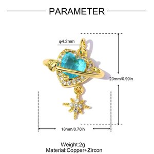 Colgante <span class=keywords><strong>de</strong></span> Corazón Arcoíris DIY <span class=keywords><strong>de</strong></span> Cobre con Zirconia, Accesorios <span class=keywords><strong>de</strong></span> Joyería para Botas, Lazos, Pulseras y Collares - Product Image 4