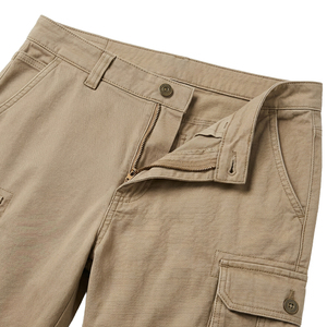 TOPSHOW Summer Men's Loose Cargo Shorts Silk Screen Print logos Sports Pants Outdoor Casual Solid Men's Cargo Shorts - Product Image 4
