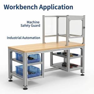 Profilé en aluminium standard 4040 <span class=keywords><strong>à</strong></span> rainures en T - Système de cadre industriel anodisé argenté, rainure de 8 mm pour la protection des machines et <span class=keywords><strong>les</strong></span> plans de travail - Product Image 3