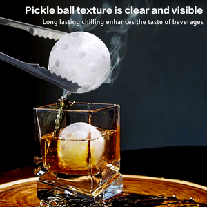 Reusable BPA-Free Pickleball Ice Tray Mold, 2.5 Inch Whiskey Large Round <b>Silicone</b> Ice Cube Tray - Product Image 6